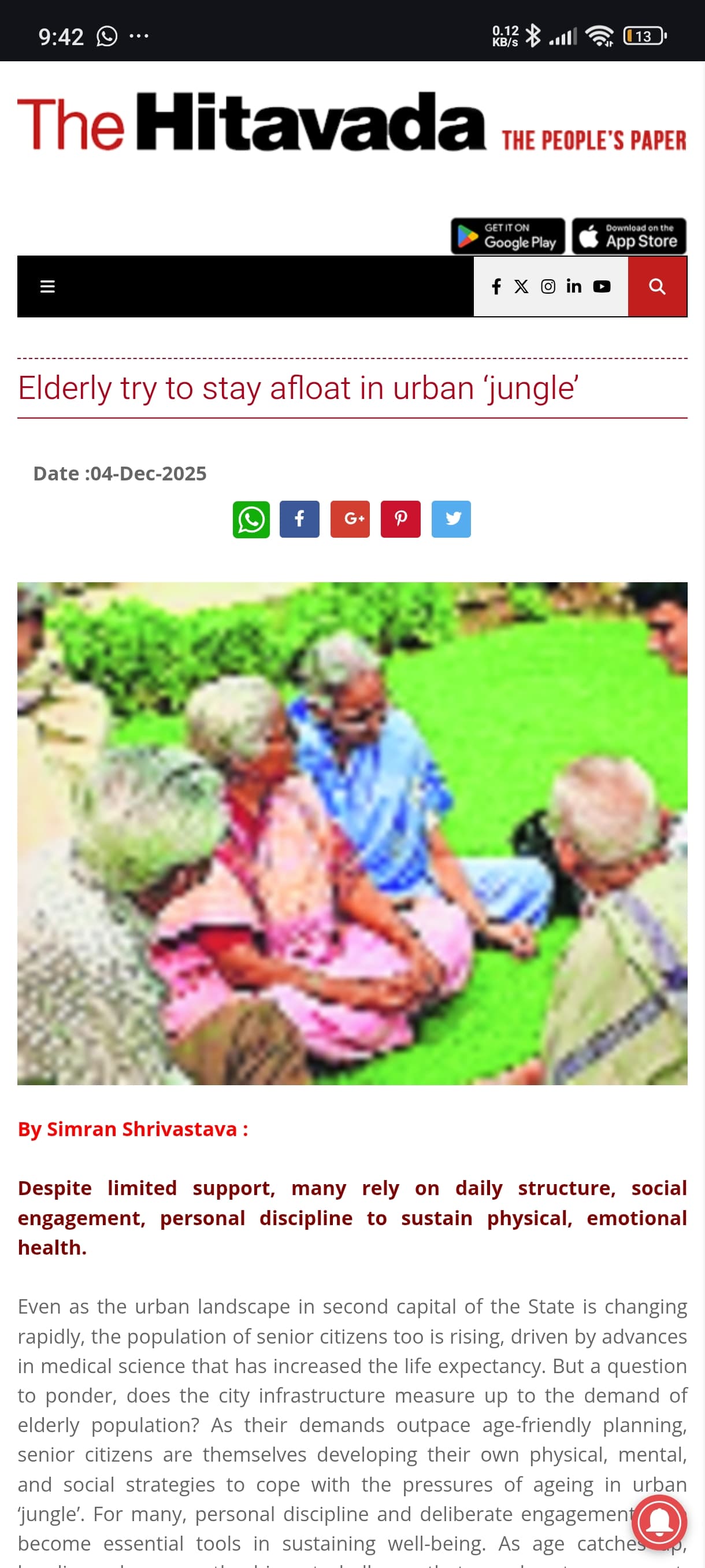 Elderly try to stay afloat in urban ‘jungle’